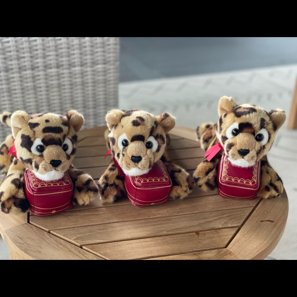 Vintage Leopard polyester Cartier animal plush toy - Excellent condition